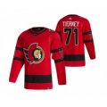 Ottawa Senators #71 Chris Tierney Red 2020-21 Reverse Retro Alternate Hockey Jersey