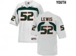 Youth Miami Hurricanes Ray Lewis #52 College Football Jersey - White