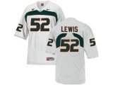 Men's Miami Hurricanes Ray Lewis #52 College Football Jersey - White