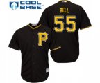 Pittsburgh Pirates #55 Josh Bell Replica Black Alternate Cool Base Baseball Jersey