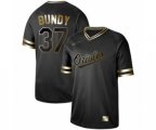 Baltimore Orioles #37 Dylan Bundy Authentic Black Gold Fashion Baseball Jersey