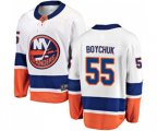 New York Islanders #55 Johnny Boychuk Fanatics Branded White Away Breakaway NHL Jersey