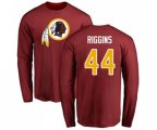 Washington Redskins #44 John Riggins Maroon Name & Number Logo Long Sleeve T-Shirt
