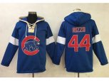 Chicago Cubs #44 Anthony Rizzo Blue Pullover Baseball Hoodie