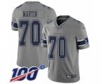 Dallas Cowboys #70 Zack Martin Limited Gray Inverted Legend 100th Season Football Jersey