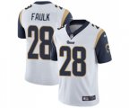 Los Angeles Rams #28 Marshall Faulk White Vapor Untouchable Limited Player Football Jersey