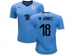 Uruguay #18 M.Gomez Home Soccer Country Jersey