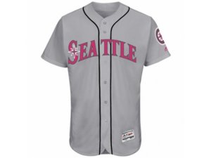 Seattle Mariners Majestic Blank Gray Fashion 2016 Mother s Day Flex Base Team Jersey