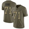 Indianapolis Colts #71 Denzelle Good Limited Olive Camo 2017 Salute to Service NFL Jersey