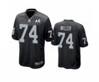 Oakland Raiders #74 Kolton Miller Game Black 60th Anniversary Team Color Football Jersey