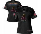 Women San Francisco 49ers #4 Nick Mullens Game Black Fashion Football Jersey