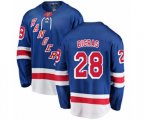 New York Rangers #28 Chris Bigras Fanatics Branded Royal Blue Home Breakaway NHL Jersey