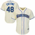 Seattle Mariners #48 Alex Colome Replica Cream Alternate Cool Base MLB Jersey