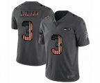 Seattle Seahawks #3 Russell Wilson Limited Black USA Flag 2019 Salute To Service Football Jersey