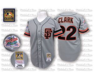 San Francisco Giants #22 Will Clark Replica Grey Throwback Baseball Jersey