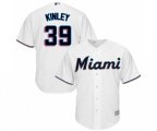 Miami Marlins Tyler Kinley Replica White Home Cool Base Baseball Player Jersey