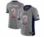New England Patriots #3 Stephen Gostkowski Limited Gray Rush Drift Fashion NFL Jersey
