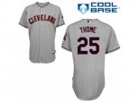 Cleveland Indians #25 Jim Thome Authentic Grey Road Cool Base MLB Jersey