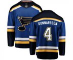 St. Louis Blues #4 Carl Gunnarsson Fanatics Branded Royal Blue Home Breakaway NHL Jersey