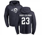 Los Angeles Rams #23 Nickell Robey-Coleman Navy Blue Name & Number Logo Pullover Hoodie