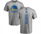 Golden State Warriors #11 Klay Thompson Ash Backer T-Shirt