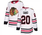 Chicago Blackhawks #20 Brandon Saad Authentic White Away NHL Jersey