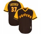 San Diego Padres Joey Lucchesi Replica Brown Alternate Cooperstown Cool Base Baseball Player Jersey