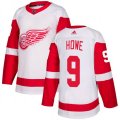Detroit Red Wings #9 Gordie Howe Authentic White Away NHL Jersey