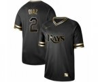 Tampa Bay Rays #2 Yandy Diaz Authentic Black Gold Fashion Baseball Jersey