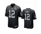 Las Vegas Raiders #12 Zay Jones Black 2020 Inaugural Season Game Jersey