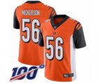 Cincinnati Bengals #56 Hardy Nickerson Orange Alternate Vapor Untouchable Limited Player 100th Season Football Jersey