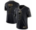 Dallas Cowboys #7 Trevon Diggs Black Golden Edition Limited Stitched Football Jersey
