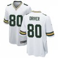 Green Bay Packers Retired Player #80 Donald Driver Nike White Vapor Limited Player Jersey