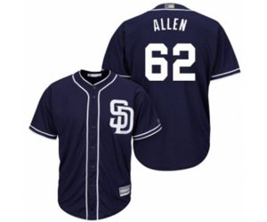 San Diego Padres Austin Allen Replica Navy Blue Alternate 1 Cool Base Baseball Player Jersey