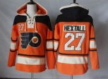 Philadelphia Flyers #27 Ron Hextall Orange Sawyer Hooded Sweatshirt Stitched NHL Jersey