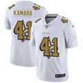 New Orleans Saints #41 Alvin Kamara White Nike White Shadow Edition Limited Jersey