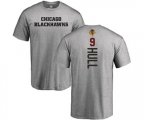 Chicago Blackhawks #9 Bobby Hull Ash Backer T-Shirt