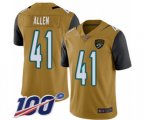 Jacksonville Jaguars #41 Josh Allen Limited Gold Rush Vapor Untouchable 100th Season Football Jersey