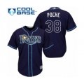 Tampa Bay Rays #38 Colin Poche Authentic Navy Blue Alternate Cool Base Baseball Player Jersey