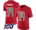 Tampa Bay Buccaneers #34 Mike Edwards Limited Red Rush Vapor Untouchable 100th Season Football Jersey