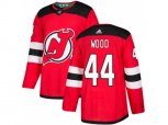 New Jersey Devils #44 Miles Wood Red Home Authentic Stitched NHL Jersey