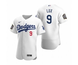 Los Angeles Dodgers Gavin Lux Nike White 2020 World Series Authentic Jersey