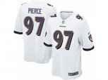 Baltimore Ravens #97 Michael Pierce Game White NFL Jersey