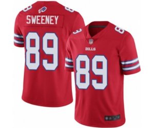 Buffalo Bills #89 Tommy Sweeney Limited Red Rush Vapor Untouchable Football Jersey