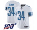 Detroit Lions #34 Zach Zenner White Vapor Untouchable Limited Player 100th Season Football Jersey
