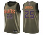 Phoenix Suns #25 Mikal Bridges Swingman Green Salute to Service NBA Jersey