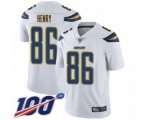 Los Angeles Chargers #86 Hunter Henry White Vapor Untouchable Limited Player 100th Season Football Jersey