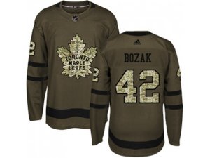 Toronto Maple Leafs #42 Tyler Bozak Green Salute to Service Stitched NHL Jersey