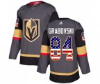 Vegas Golden Knights #84 Mikhail Grabovski Authentic Gray USA Flag Fashion NHL Jersey