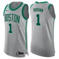 Boston Celtics #1 Walter Brown Authentic Gray NBA Jersey - City Edition